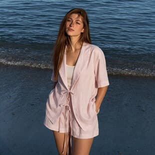 European and American Summer New Solid Color Shirt Set Pants Two Piece Set Women Casual Elegant Turn Down Collar Tie Shirt