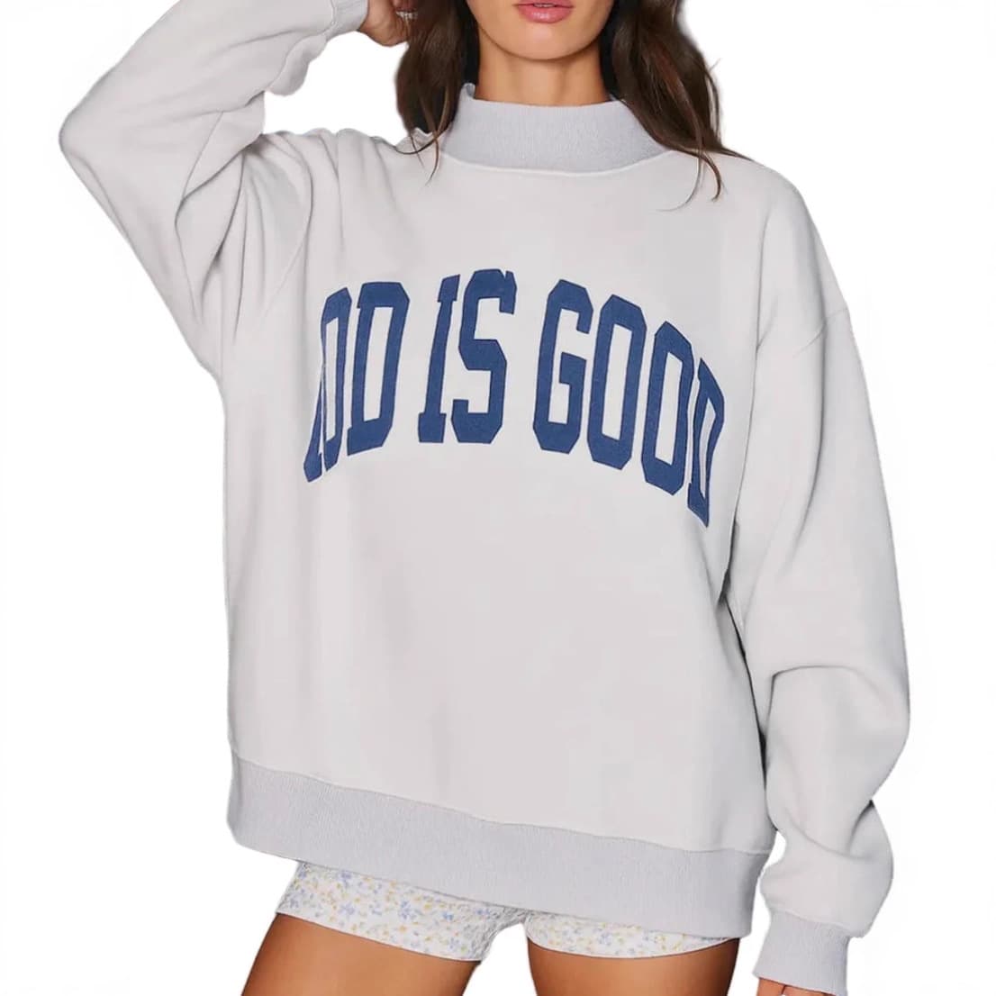 2025 European and American Foreign Trade Cross-border Fashion Crew Neck Fun Sweatshirt Loose Casual Versatile Women's Top Long Sleeve Sweatshirt