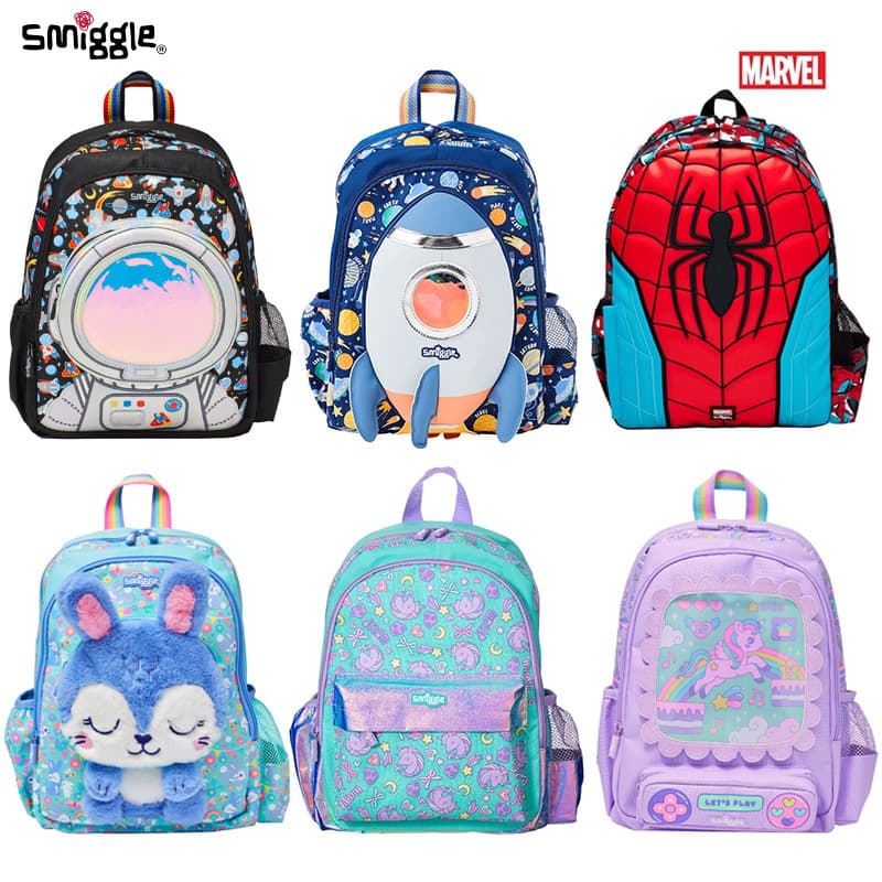 New Zealand Smiggle Backpack Primary School Medium Size Grades 1-2 Lightweight Shoulder Bag