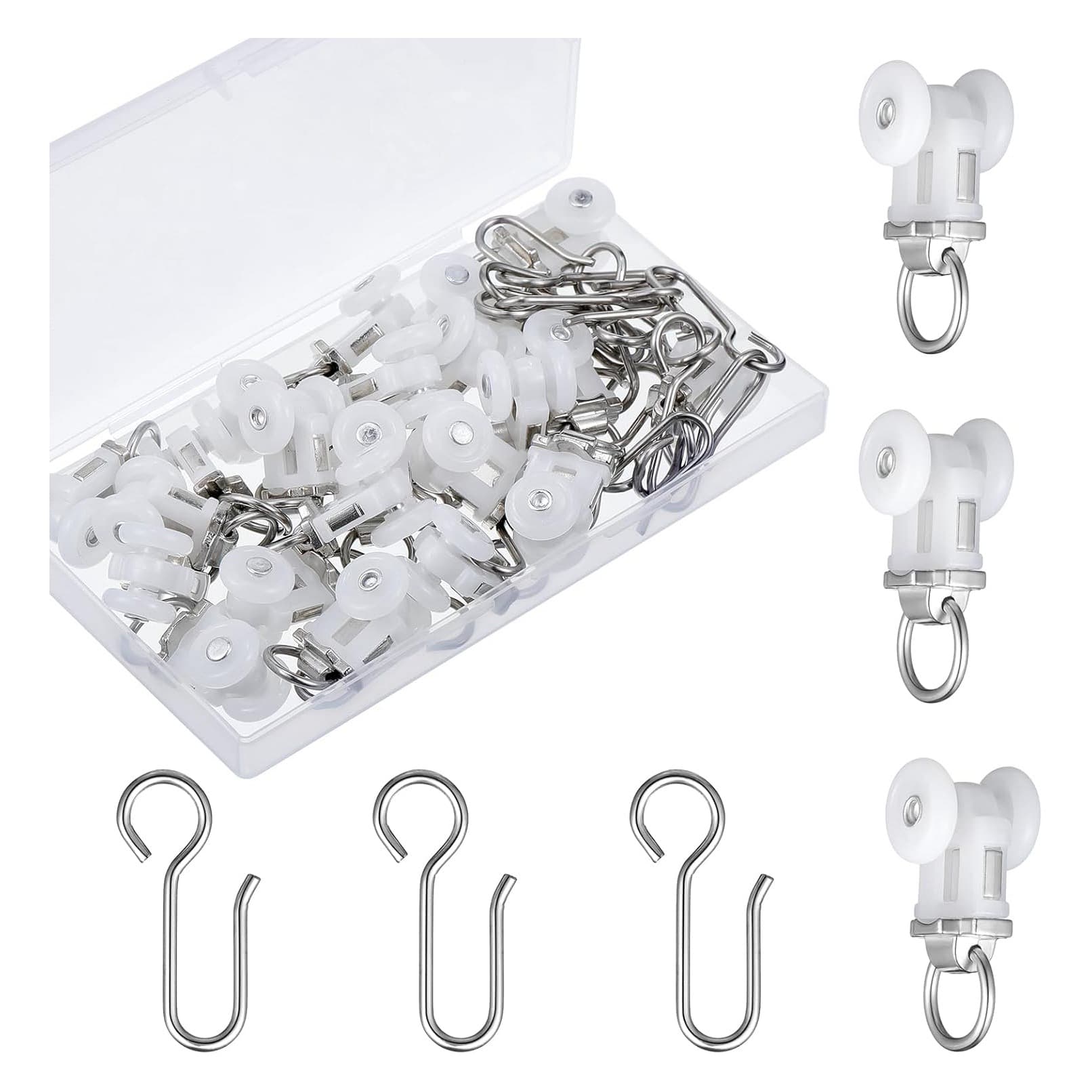 Cross-border set curtain track pulleys, stainless steel wheels, bead alloy wheels, metal bearing wheels
