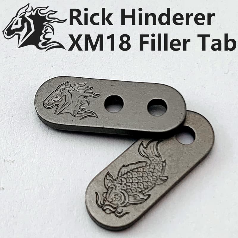 Rick Hinderer XM18/XM24 Back Spacer Filler Plate Titanium XM-18 Knife Back Spacer Filler