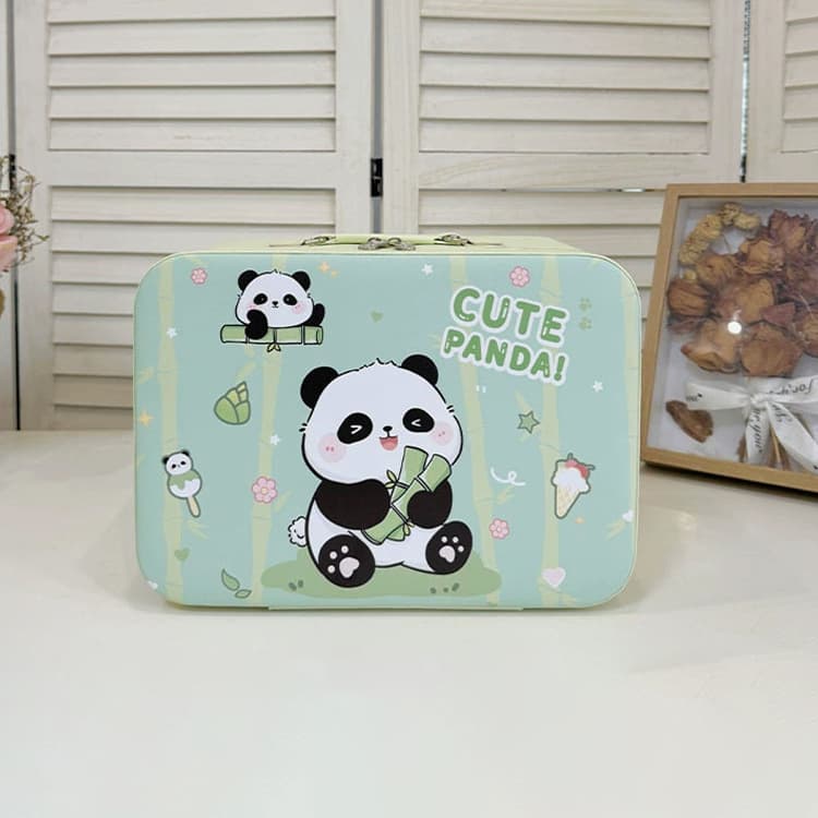 Large Size Cute Panda Cosmetic Bag Student Astronaut Capybara Storage Box Cartoon Pattern Handheld Makeup Case Chinese Origin