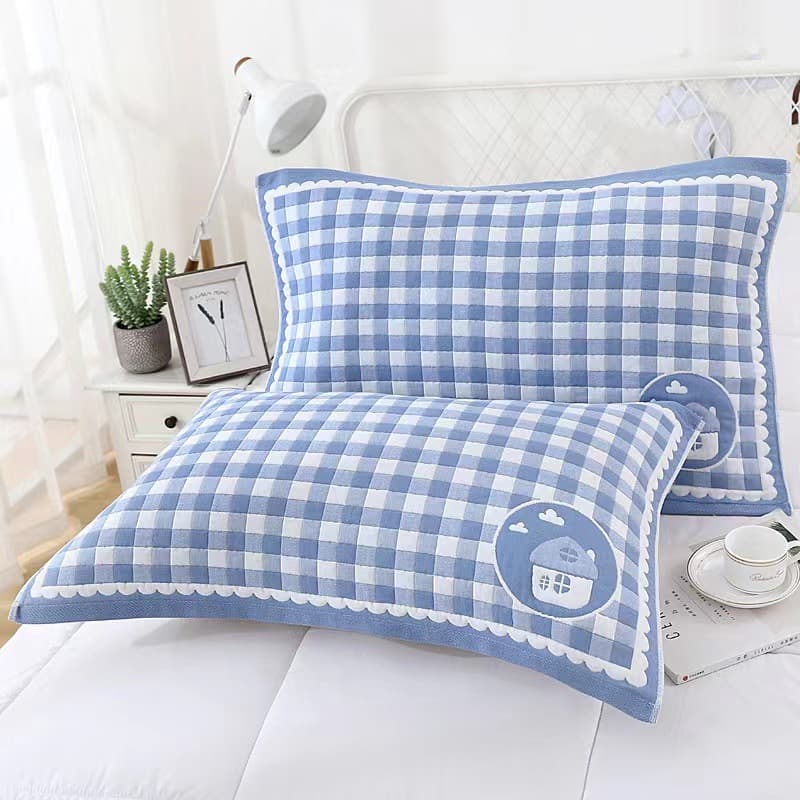 Gauze pure cotton pillowcase, household use, adult and student extra large and thick pillowcase, Class A welfare product wholesale.