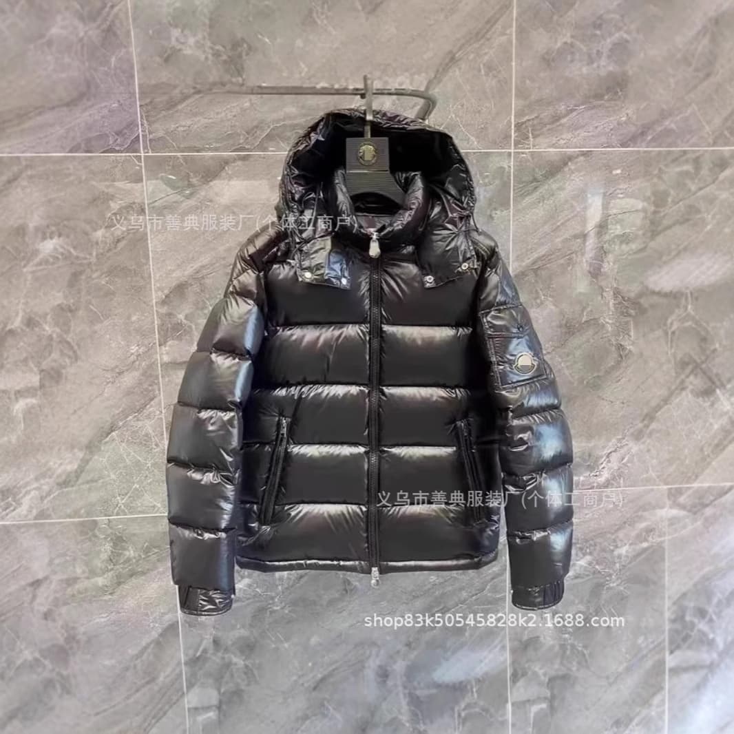 High-quality Montgomery Maya black classic versatile down jacket, comfortable, warm, and cold-proof hooded coat, wholesale, cross-border e-commerce.