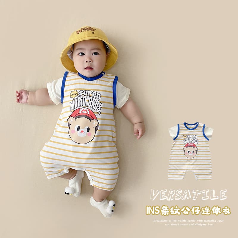 Trendy Baby Romper Summer Thin Style for Boys and Girls, Infant Bodysuit Crawling Outfit