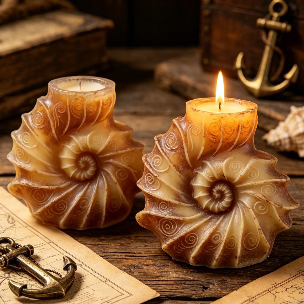 Spiral Conch Silicone Mold DIY Aromatherapy Candle Epoxy Resin Three-dimensional Casting Silicone Mold