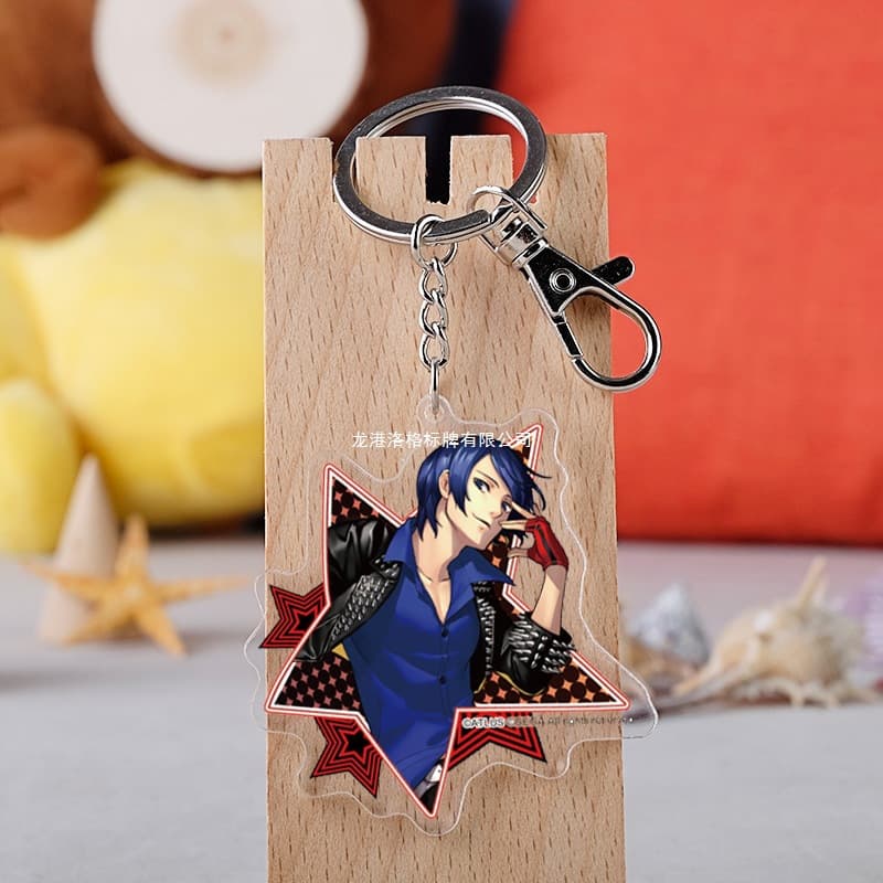 Anime Merchandise Persona Acrylic Keychain Phantom Thieves Ren Amamiya Transparent Charm Cartoon