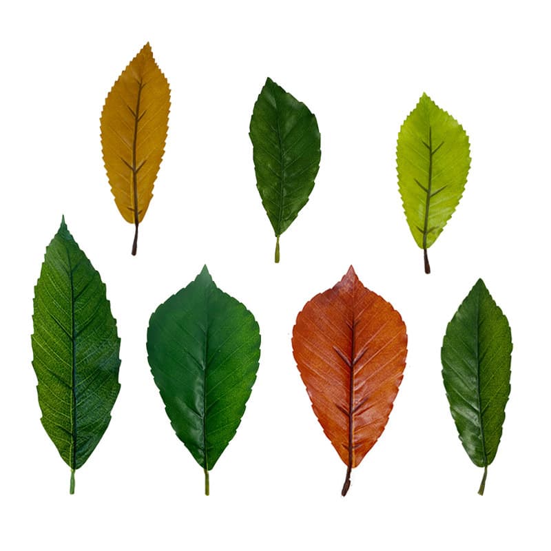 Artificial plant leaves, artificial oak leaves, green plants, fake oak leaves, props for shooting, fake leaves, dead branches and leaves.