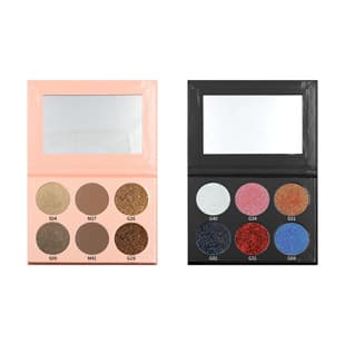 36mm Eyeshadow Palette 6-Pan DIY No Logo Cosmetic Eyeshadow Palette Shimmer Matte Glitter
