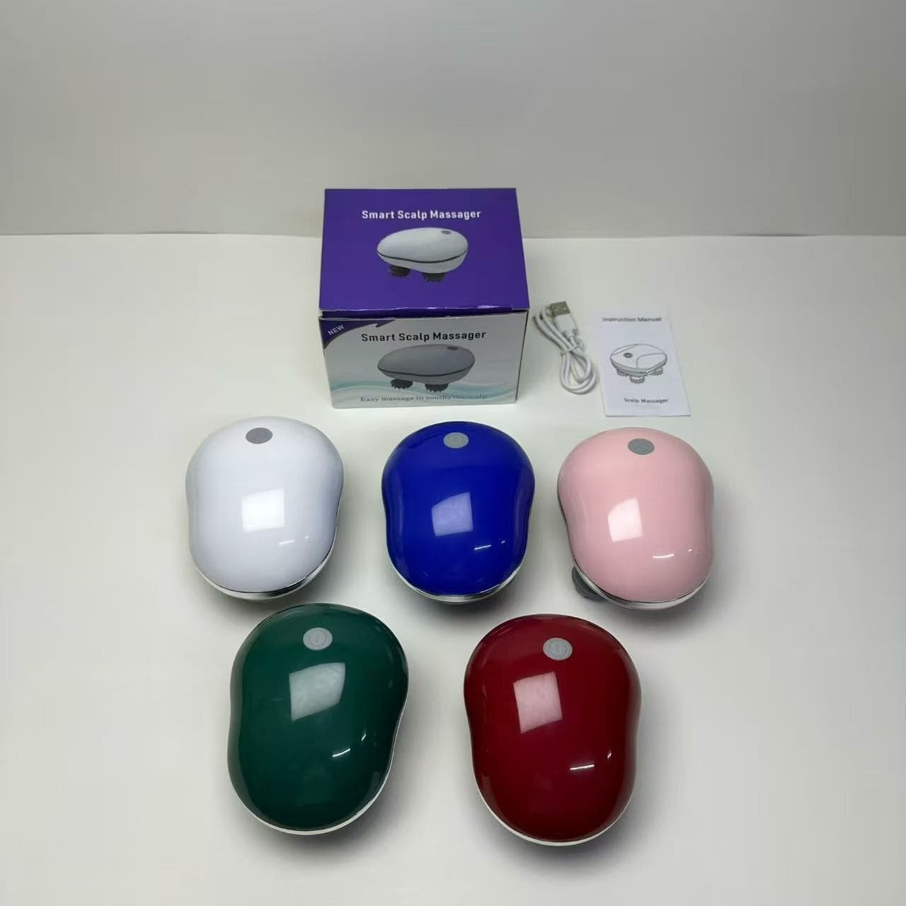 Head Massager for Export, Home Electric Kneading Vibration Rechargeable Multi-Purpose Shoulder Neck Scalp Head Massager