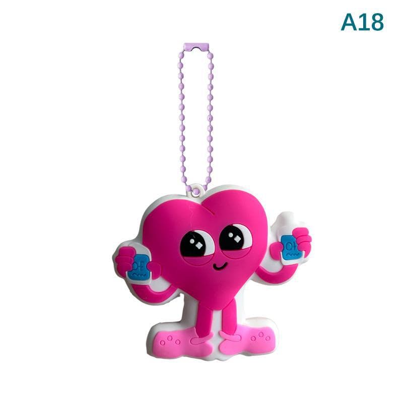Soft glue keychain ampoule bottle opener cartoon keychain cartoon creative promotion small gift