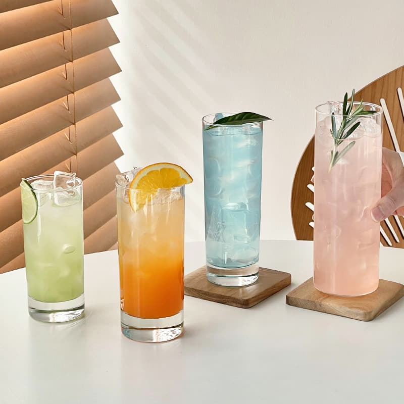 Collins Glass Straight Glass Cup Long Island Iced Tea Cocktail Glass Gin Tonic Glass Mojito Glass Cocktail Glass