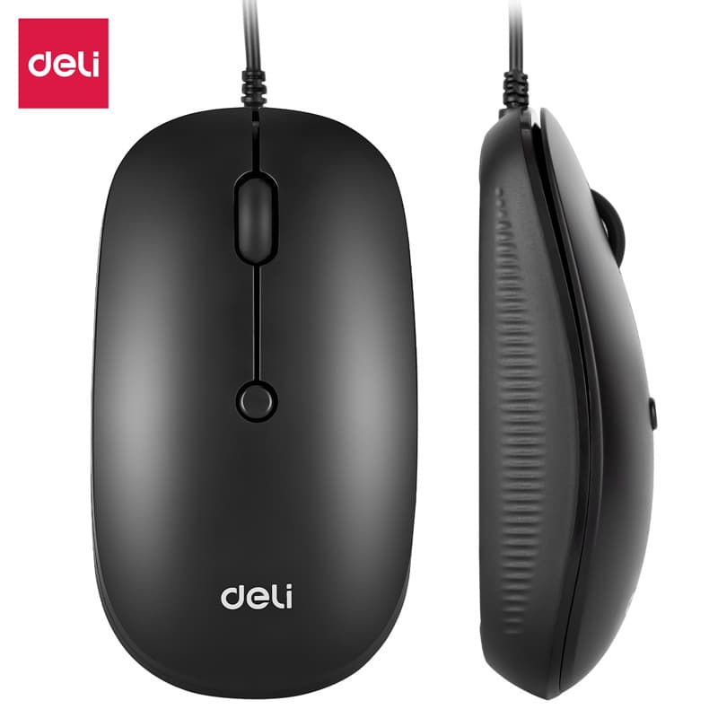 Deli LN200-B Series Wired/Wireless Mouse Quiet Buttons Optical Engine Office Computer Home Wholesale