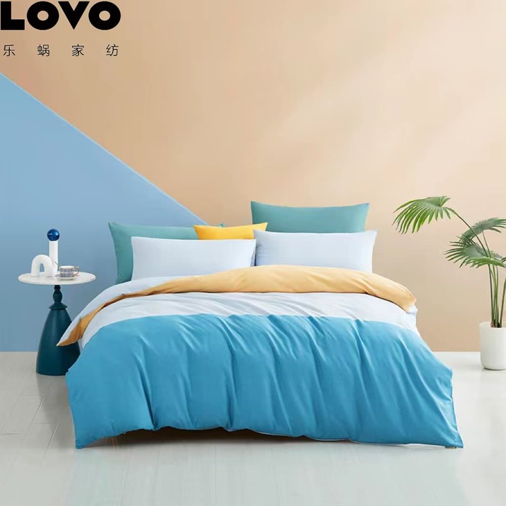 Luolai LOVO home textile bed pure cotton four-piece bed sheet quilt cover cotton pure cotton magic soft