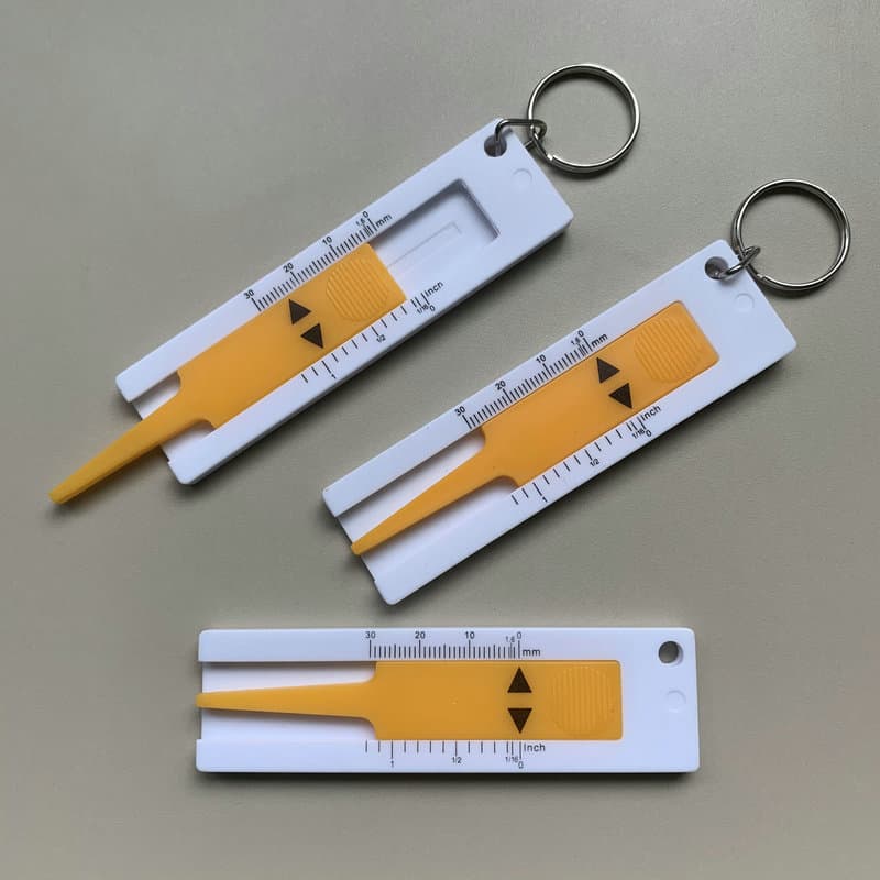 Hot Selling Keychain Tire Wear Gauge Car Tire Tread Wear Tester Keychain Tire Tread Gauge