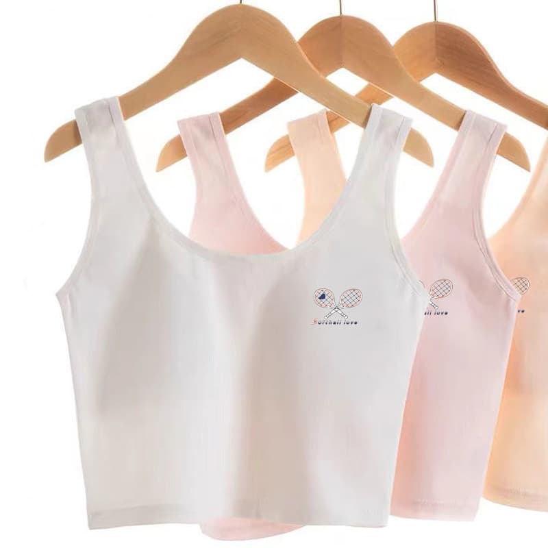 【In Stock, Ships Immediately】Girls' Developing Age Underwear, Pure Cotton, Primary and Middle School Students, Teen Girls' Vest
