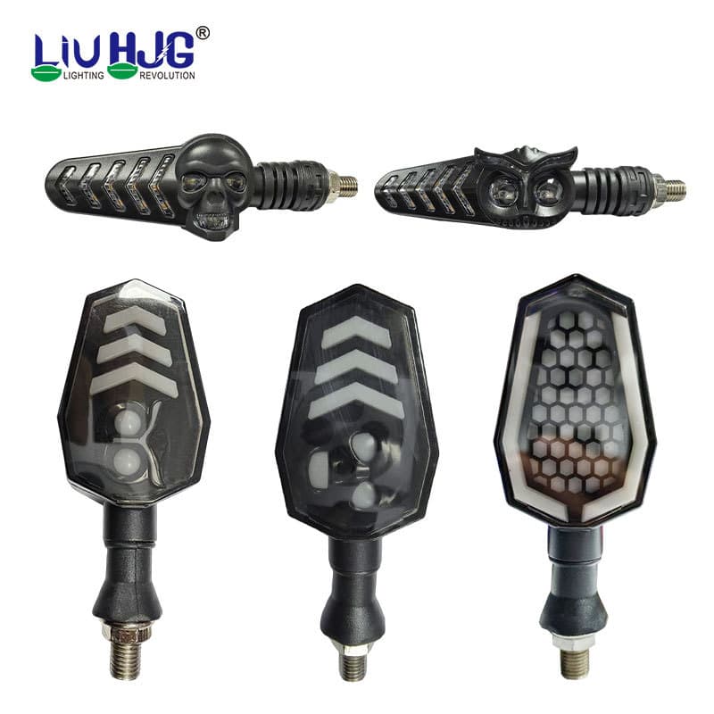 Motorcycle Modified Accessories Motorcycle Turn Signal 12V Sequential Turn Signal Owl Turn Signal Warning Light Ghost