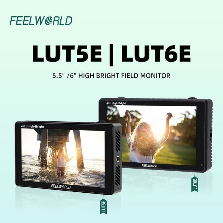 FEELWORLD LUT5E 5-inch/6-inch 1600 Nit Ultra-Bright Sunlight Visible Director's Monitor for Mirrorless/DSLR