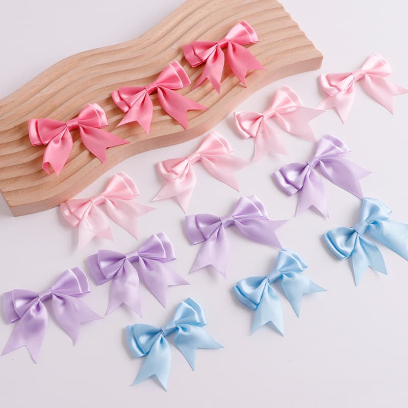 Handmade Double Layer Tailored Butterfly Knots Hair Accessories Fabric Butterfly Bowtie Volumetric Bouquet Ties for DIY Crafts