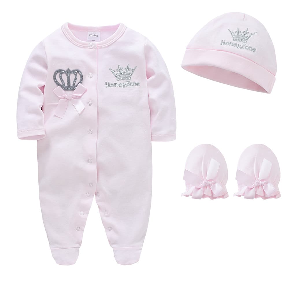 Amazon Newborn Baby Clothes 3-Piece Set Autumn/Winter New Arrival Boys Long Sleeve Outfit 0-1 Year Baby Bodysuit Cross-Border