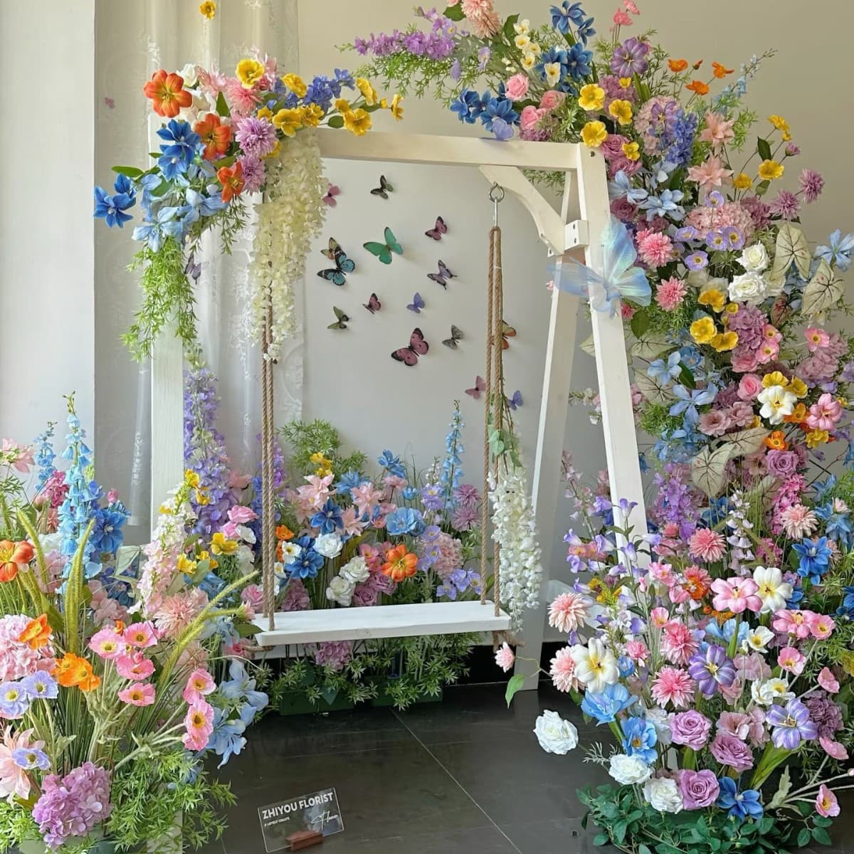 Monet's garden simulated flowers diy scenery fake flowers flower shop landscaping simulated green plants internet celebrity check-in photo props