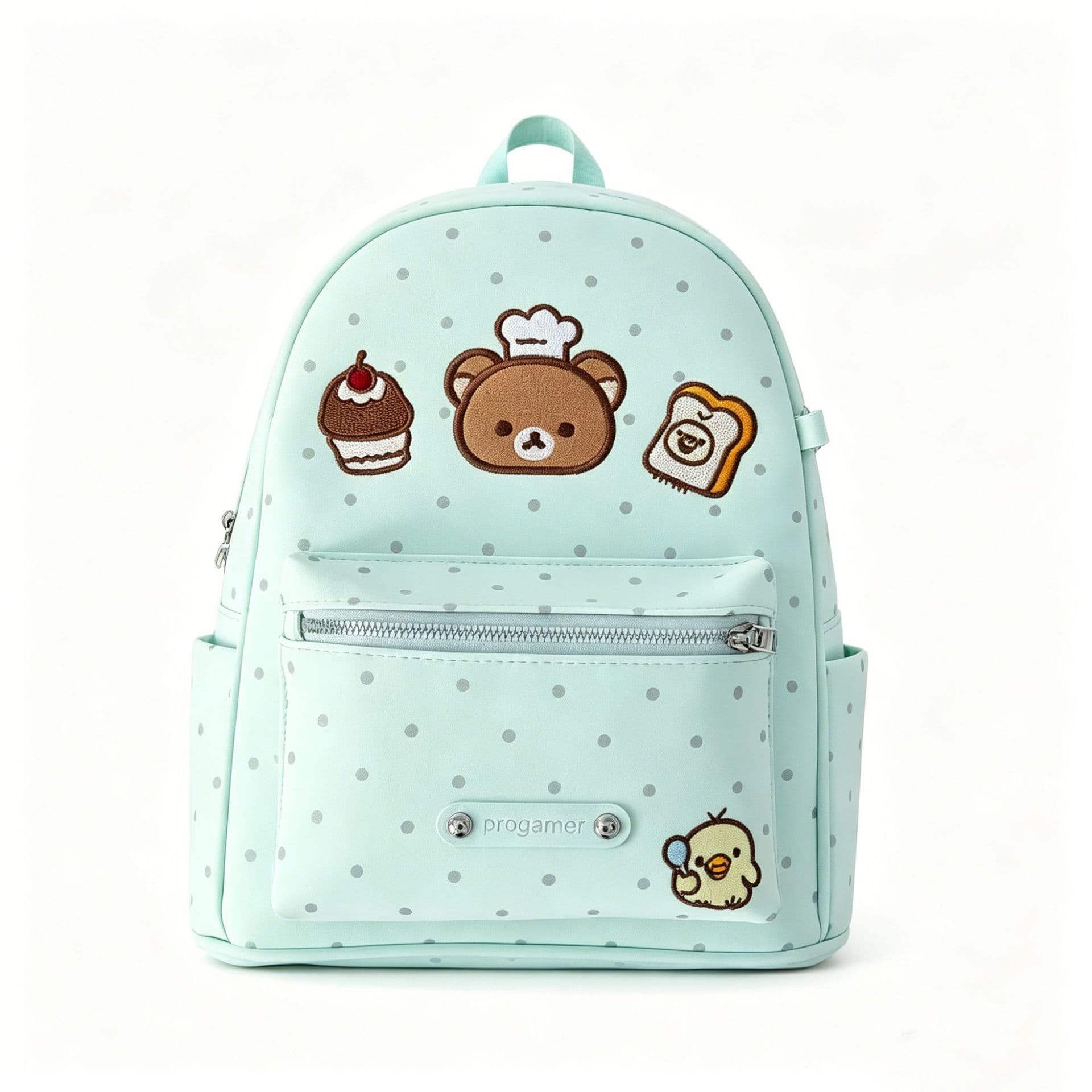 Cartoon Bear Backpack Polka Dot Women's Backpack Fresh Elementary School Cute Schoolbag High Appearance Bag