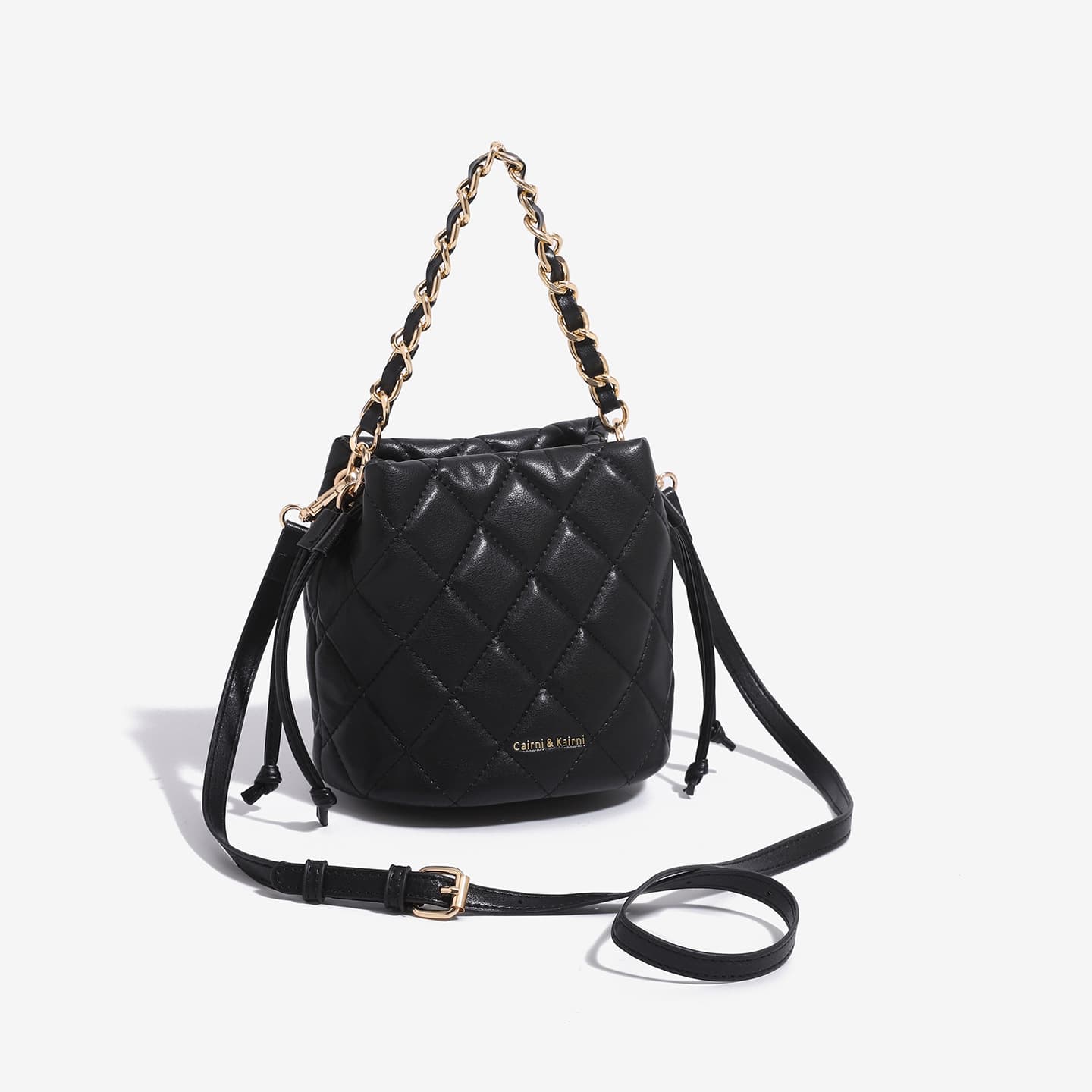 Niche Handbag for Women New Chain Tote Bag 2026 Fashion High-End Diamond Quilted Bucket Bag Versatile Crossbody Bag