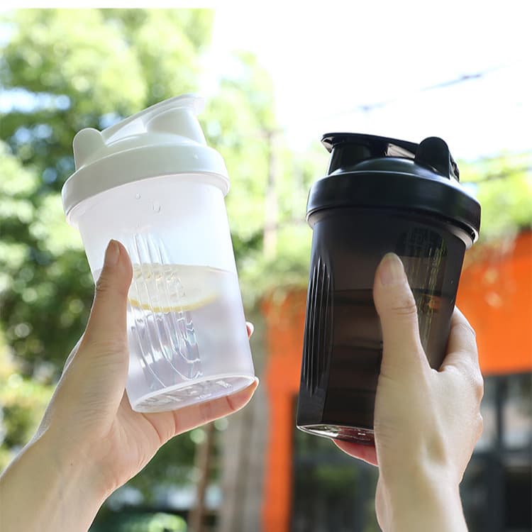 400ML Factory Spot Plastic Shake Cup Milkshake Protein Powder Gift Cross-Border Water Cup Dropshipping for Fitness