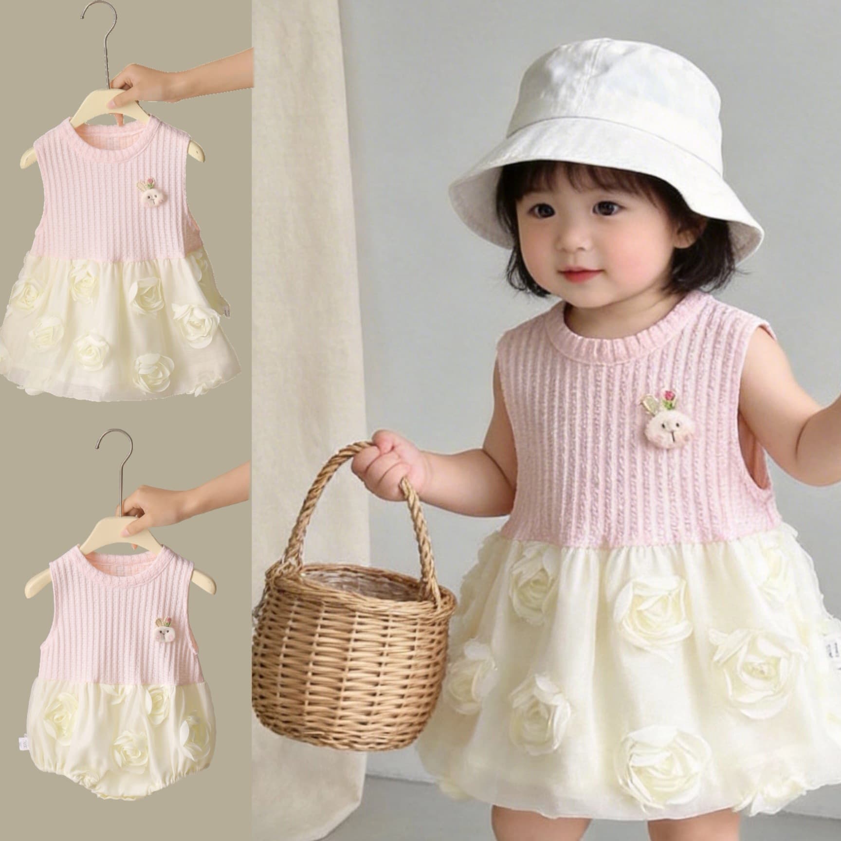 Lion Baby Original Baby Romper Summer Infant Bodysuit Dress Sibling Set Trendy Heavy Craftsmanship