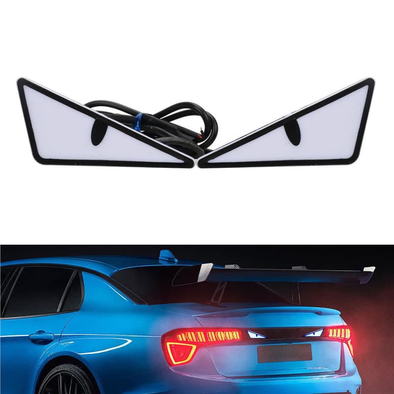 Motorcycle License Plate Warning Light Triangle Demon Eye Flashing Screw Light Universal Motorcycle Decoration Light Modification