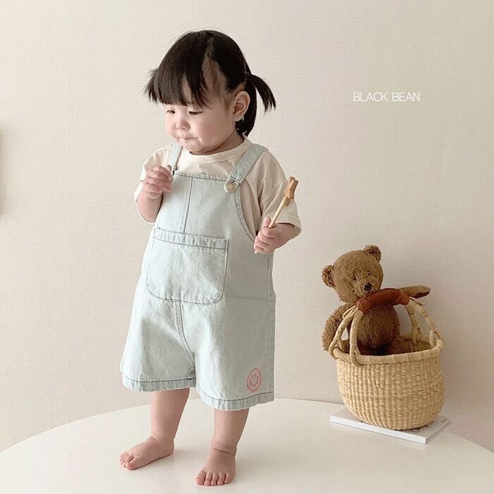 Children's Summer Korean Style Ins Baby Pants Infant Smile Suspender Shorts Cute for Boys and Girls