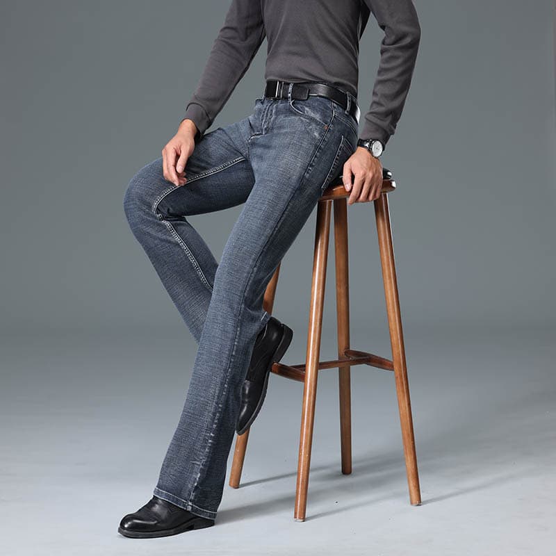 New autumn and winter men's micro-flared loose jeans Amazon AliExpress tiktok temu jeans