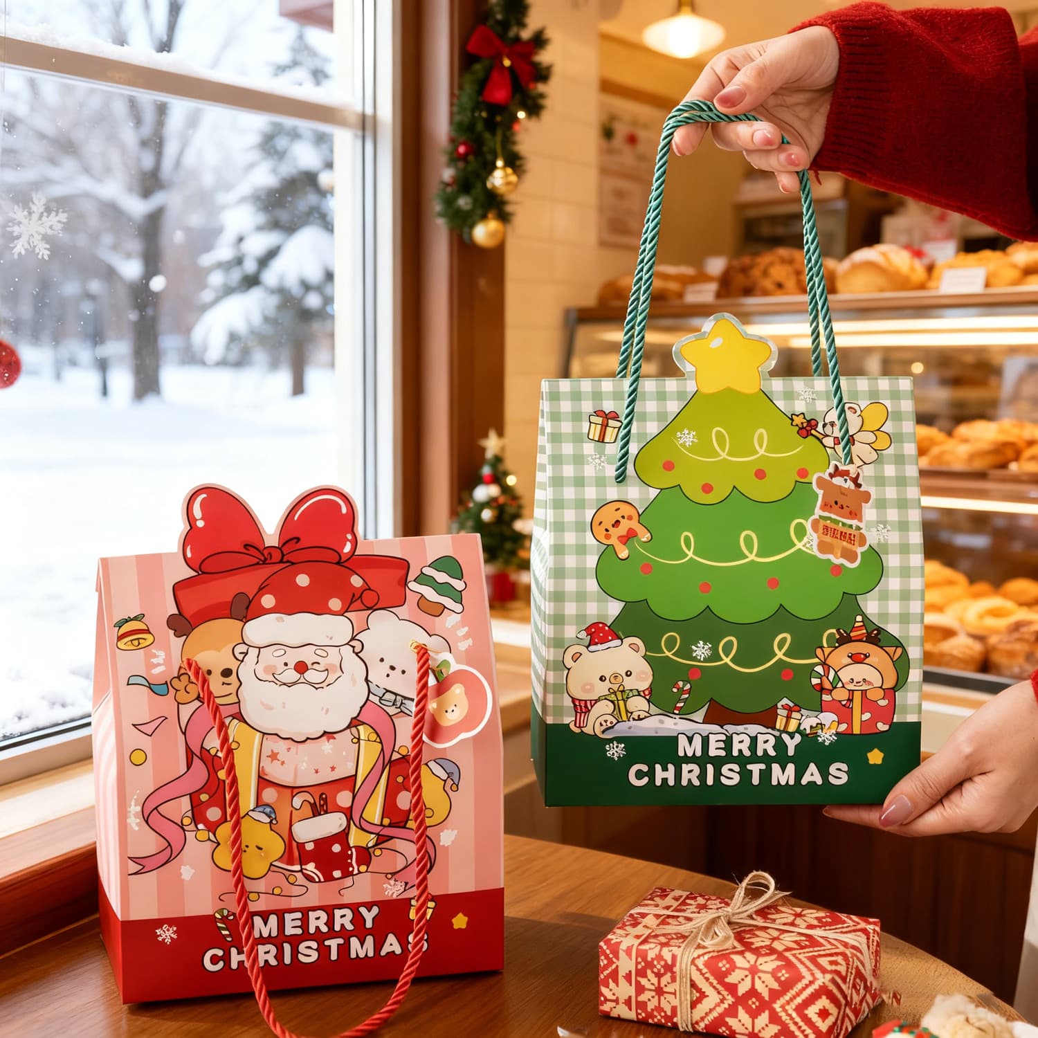 Christmas gift bag, Christmas Eve apple gift box, apple bag, kindergarten gift bag for teacher, candy packaging bag