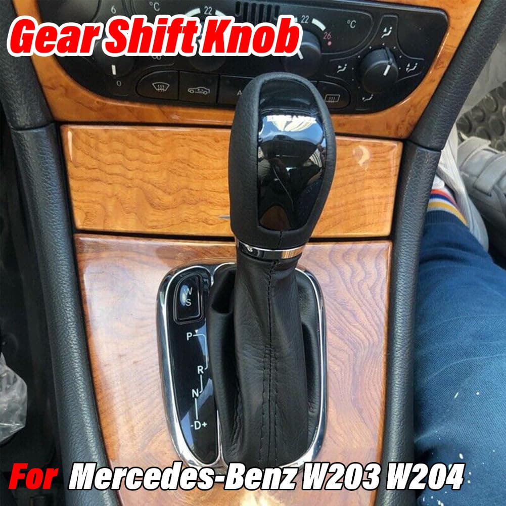 Shift knob with integrated dust boot for Mercedes-Benz W203 W204 automatic transmission, cross-border gear shift head