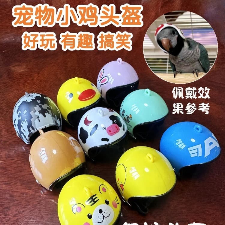 Pigeon Pet Chicken Helmet Funny Safety Protection Headgear Chicken Head Helmet Bird Hat Protection Helmet