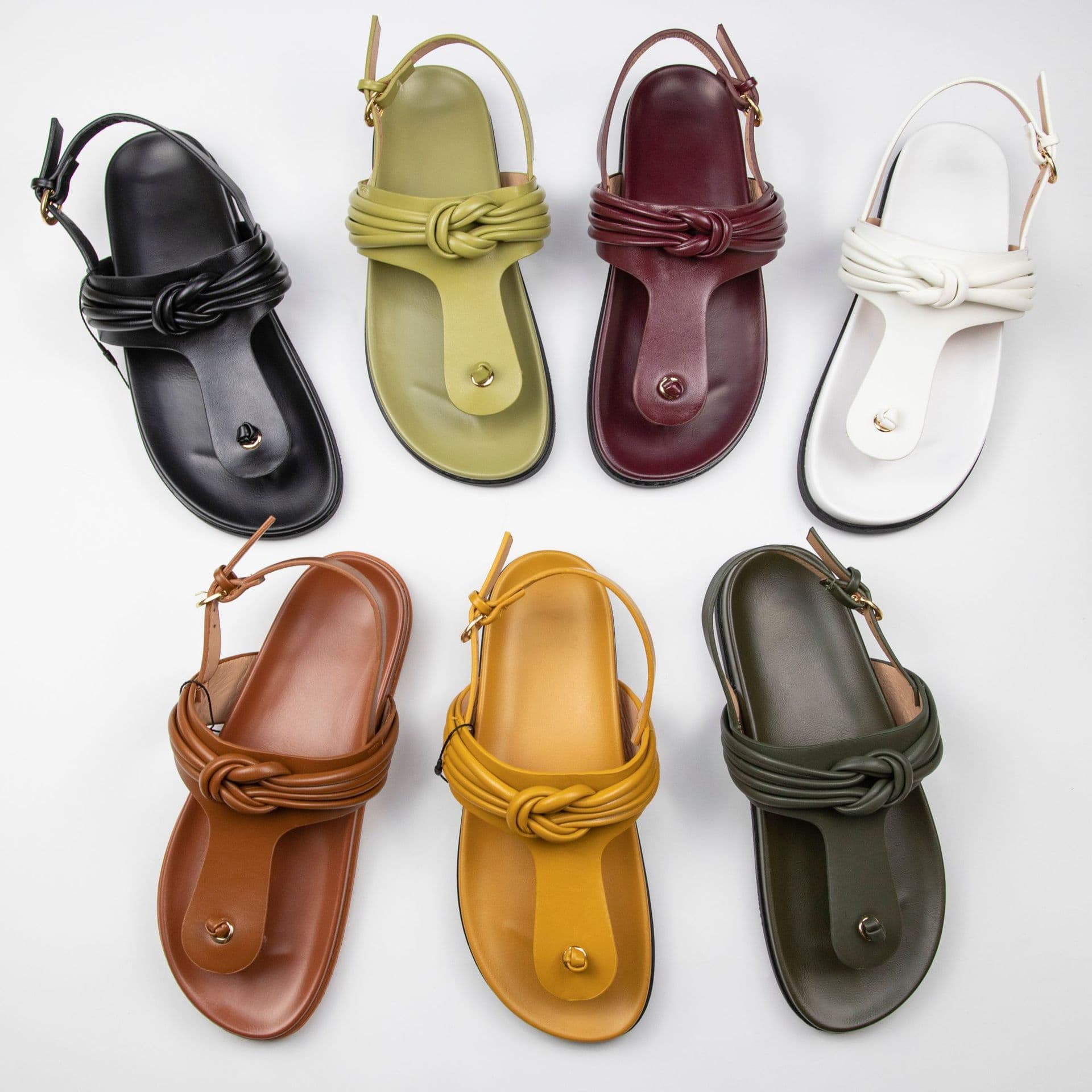 Women's 2025 New Cross-border Thick-sole Sandals Women's Export Back-strap Roman Slippers Sandals
