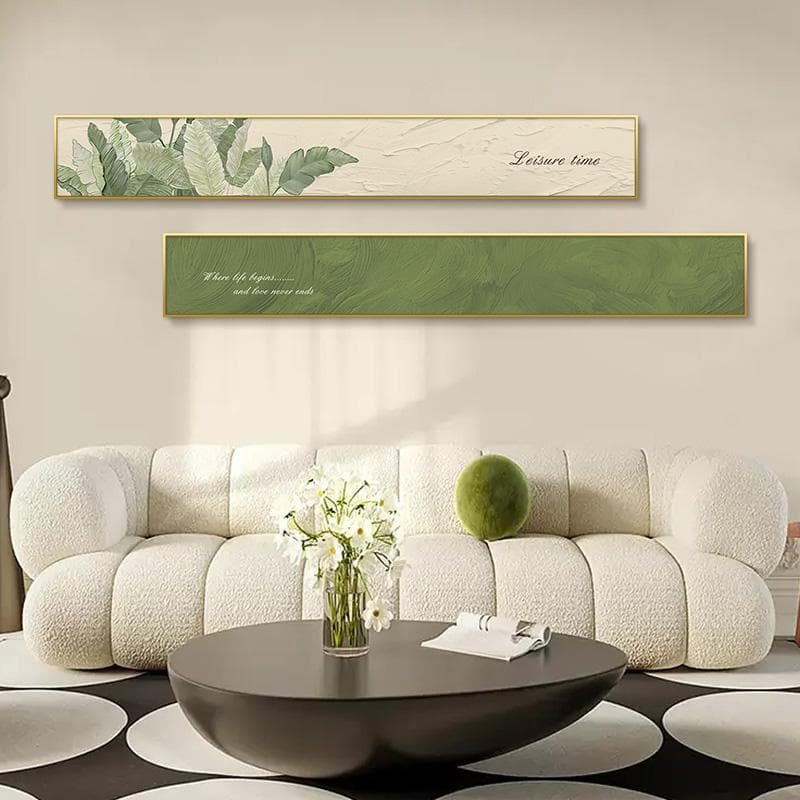 Large rectangular decorative painting, cream style modern minimalist, bedside or living room wall art "Great Career" 20150