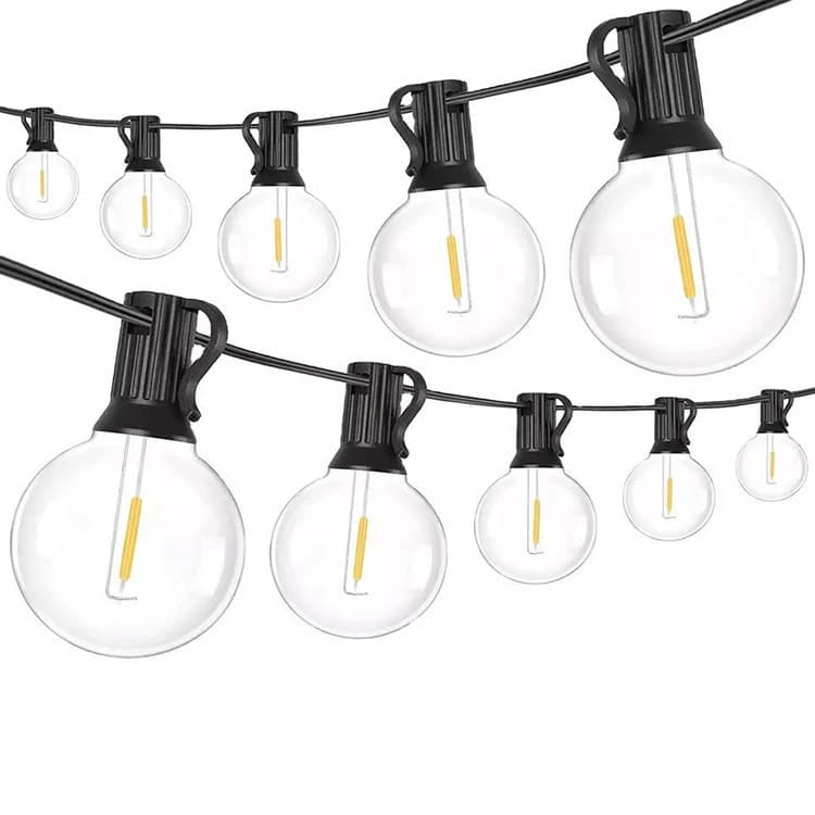 Cross-border Hot Selling G40 String Lights, Solar String Lights, Outdoor US Standard G40 LED Holiday Decorative String Lights