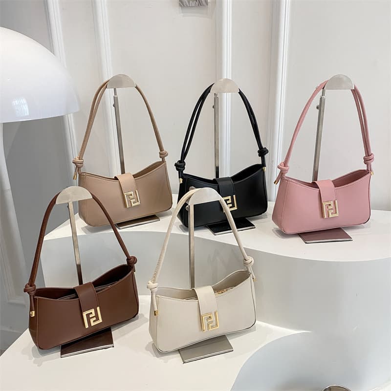 Hot Selling Export Fashion Crescent Bag Women Solid Color French Style Small Handbag Crossbody Bag Trendy Popular Women's Bag