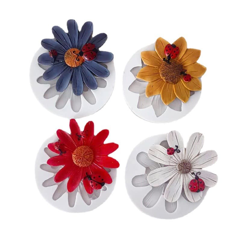 New Chrysanthemum Silicone Mold Sunflower Resin Mold Chocolate Cake Decoration Cookie Baking Fondant Mold