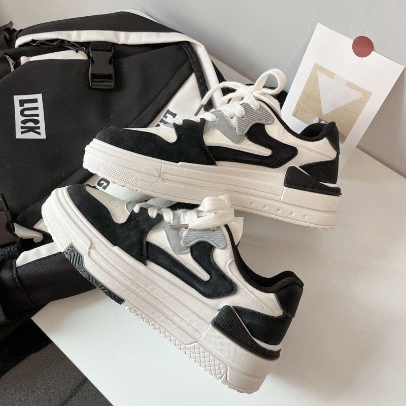 Ins Korean Style White Sneakers for Women 2023 Spring New Student Versatile Platform Shoes Casual
