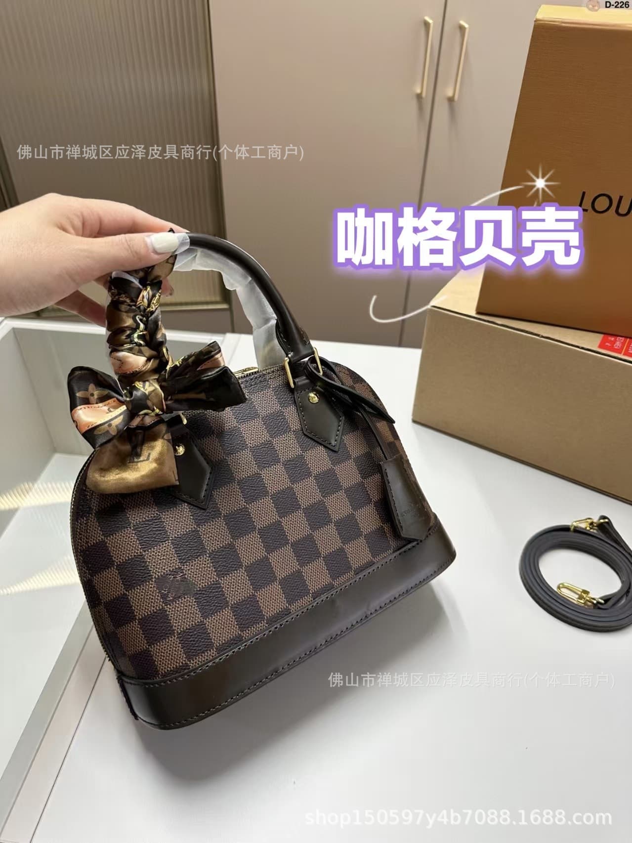 Cross-border Wholesale 2025 Monogram Cherry White Multicolor Series Large Capacity Handbag Crossbody Shell Bag Versatile Women's Bag
