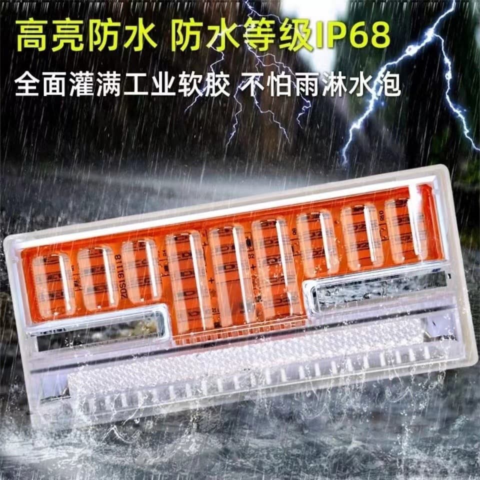 Truck Side Marker Light 24V 5D Super Bright Ground Lighting Waterproof LED Semi-Trailer Multifunctional Clearance Lamp