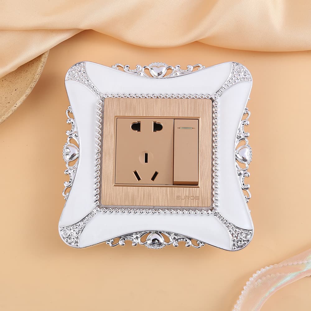 Creative Resin Candy-Colored Switch Wall Decor, Factory Direct Wholesale Outlet Stickers in Fashionable 86 Wall Designs