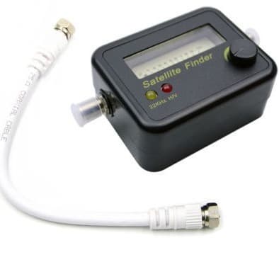 Satellite Finder GSF-9502 Black with Two LED Indicators and Cable, Analog Signal Meter