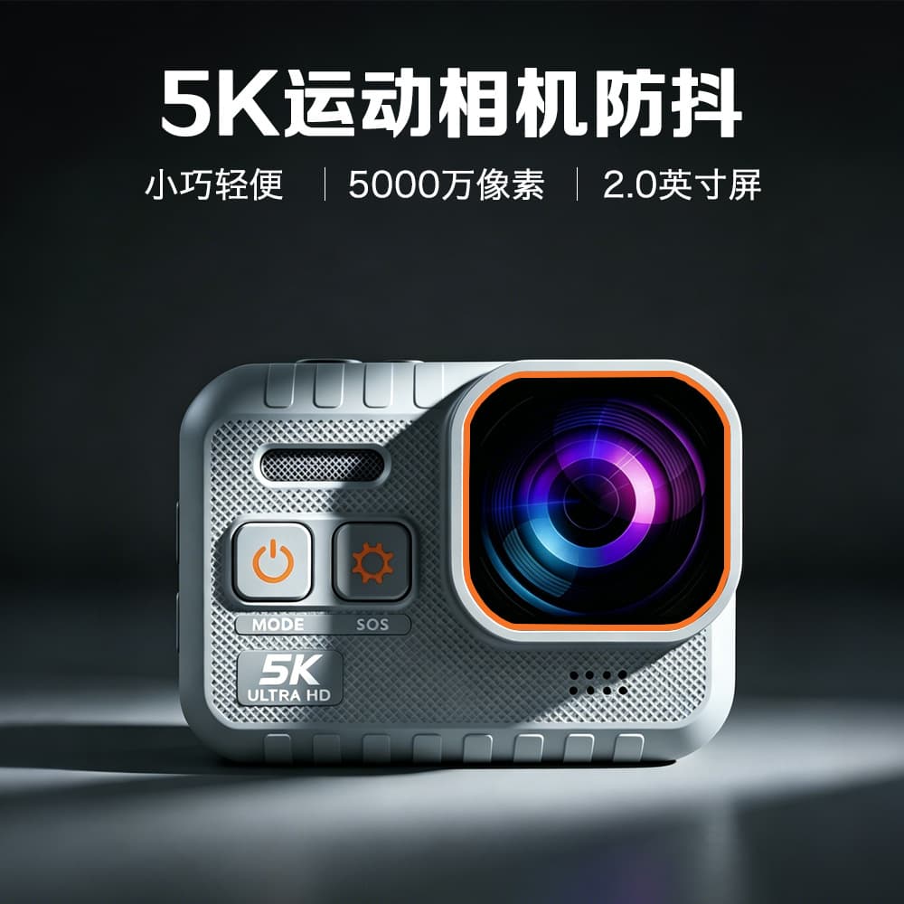 5k sports camera, riding recorder, underwater camera, outdoor vlog shooting, dropshipping security recorder