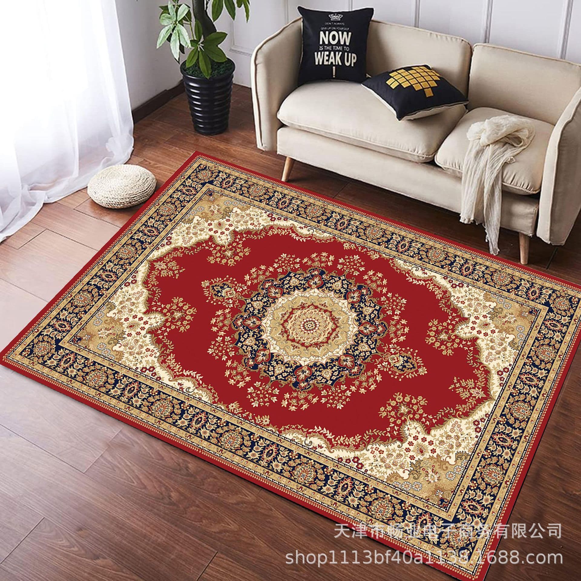 Cross-Border Turkish Persian Living Room Carpet Bedroom Bedside Retro Floor Mat Wholesale Children's Room Home Sofa Home Furnishings