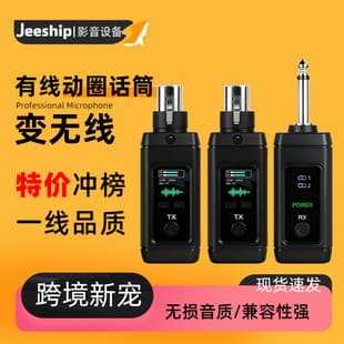 Cross-Border Wireless Microphone Transmitter Wired Dynamic to Wireless Microphone Rechargeable Stage Performance Microphone