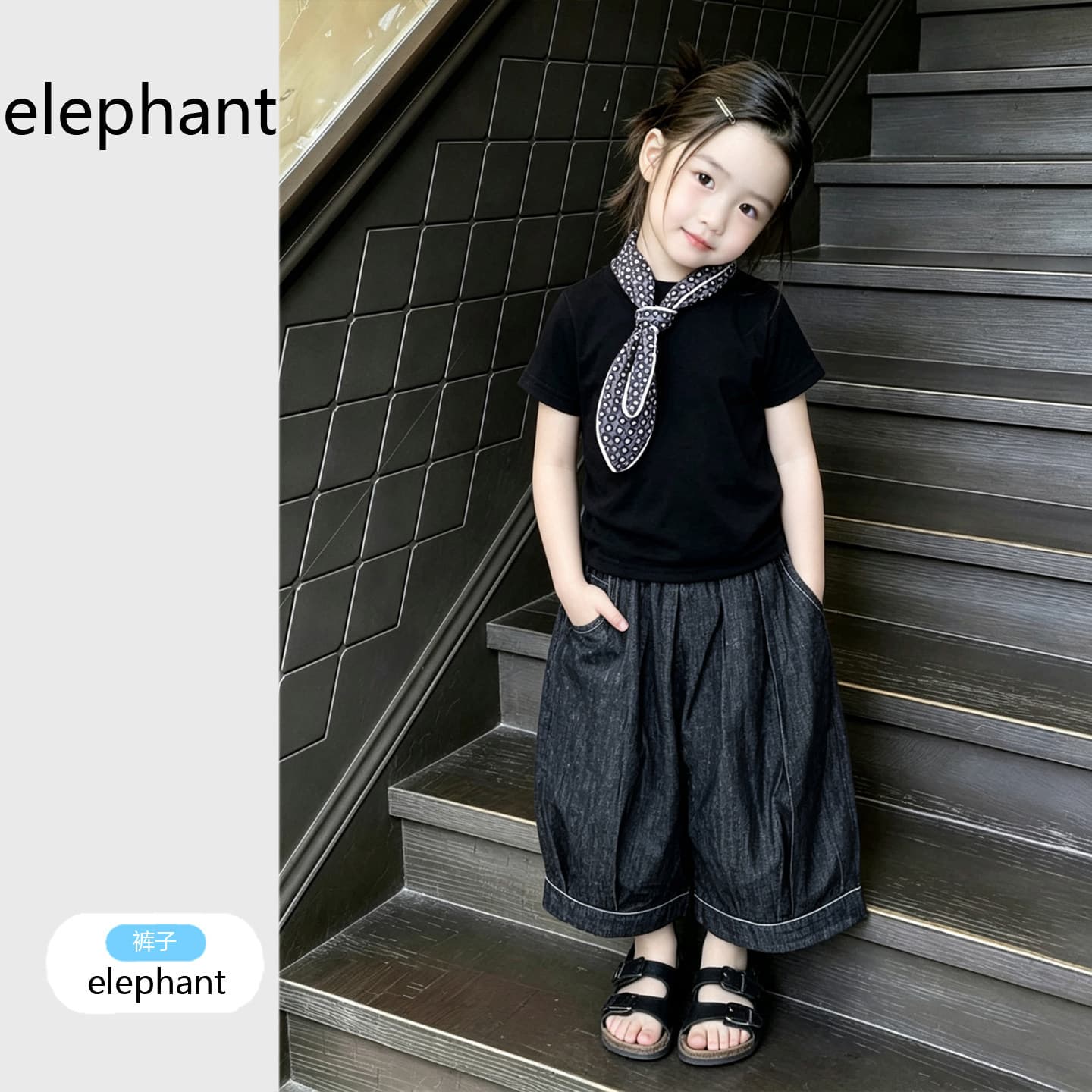 Children's Clothing Kids' Pants 2026 Summer New Style Girls' Cool Denim Wide-Leg Pants Baby Versatile Solid Color Casual Pants