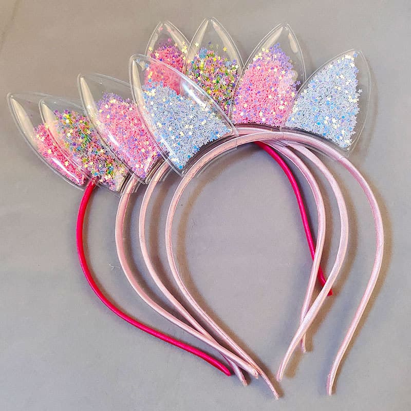 High-Appearance Value Flowing Sand Hair Hoops for Little Girls, Children's Back-To-School Gifts, Kindergarten Activity Gifts, Small Prizes for the Whole Class